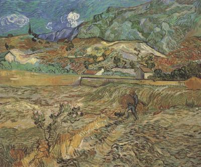 Vincent Van Gogh Enclosed Wheat Field with Peasant (nn04) Germany oil painting art